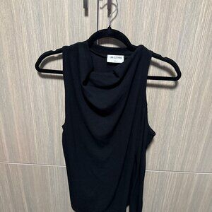 LNA Clothing Black Sleeveless Drape Neck Top – Medium